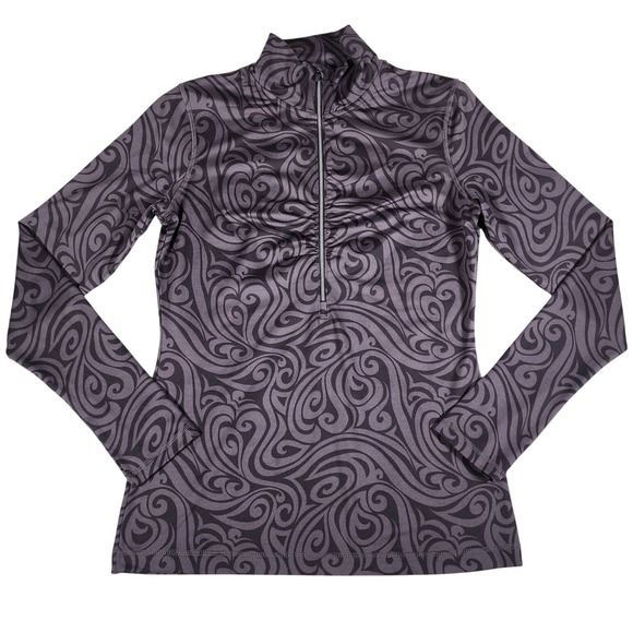 Athleta Womens Small Half Zip Pullover Long Sleeve Top‎ Athletic Workout Gray - Picture 2 of 14